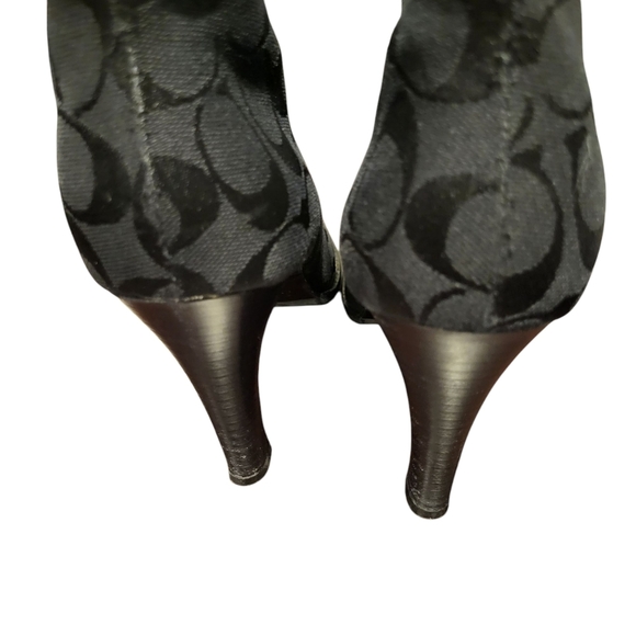 Coach Black Arissa High Heel Ankle Boots Booties Size 7.5B  Made In Italy - Picture 3 of 12